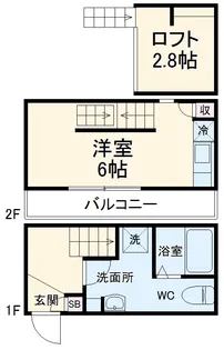 LE COCON好本町【104号室】の間取り