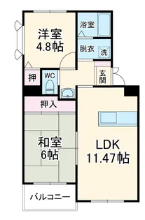 グリーンヴィレッジ A【1階】の間取り