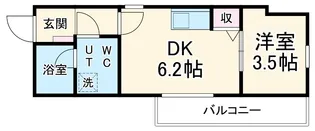M-COURTII【301号室】の間取り