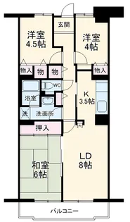 コーポレート中央林間2号棟【105号室】の間取り