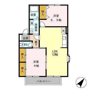 メゾンボナール GH【2階】の間取り