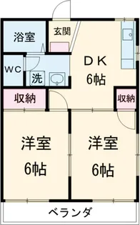 エステートなかざとG【102号室】の間取り