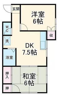 ウッディーハイツ【1階】の間取り
