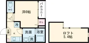ハーモニーテラス京都太秦【1階】の間取り