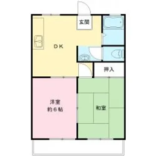 メールハイツB【1階】の間取り