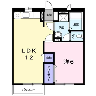 レイクサイドドミール【1階】の間取り