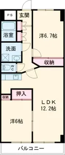 クロワサンス【605号室】の間取り