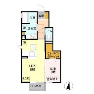 メゾン・ド・ティアラ【1階】の間取り