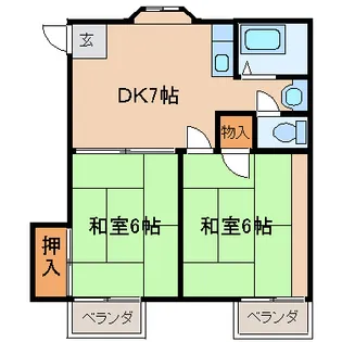 コーポ和【201号室】の間取り