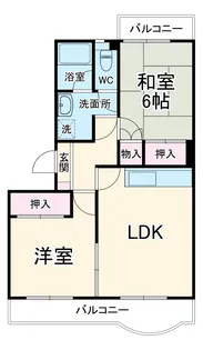 ミューゼⅢ曳馬【3階】の間取り