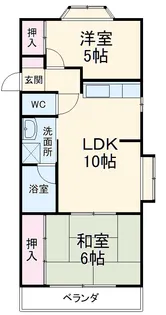 ハイツウィング【2号室】の間取り