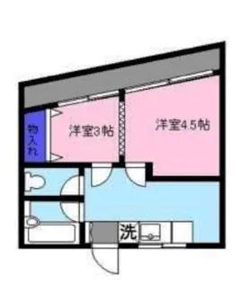 ハイツ北野【3階】の間取り