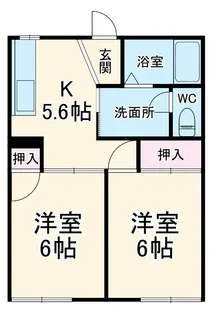 ウィンドコートA【1階】の間取り