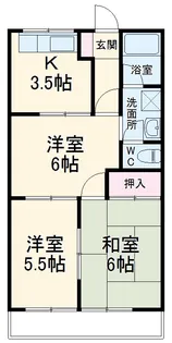 サンハイム桐山【2階】の間取り