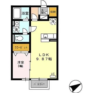 フラリッシュ・ウッド【2階】の間取り