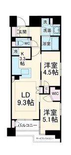 ブランズ御池西洞院【3階】の間取り