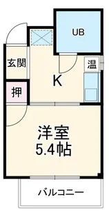 山金ハイツ【2A号室】の間取り