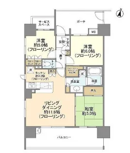 BELISTA草加栄町【8階】の間取り