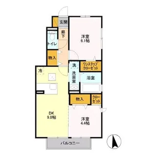 ファセリア A【1階】の間取り