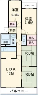 グランドハイツ原【1階】の間取り