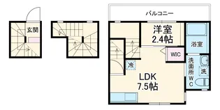 Blanc de Blancs【204号室】の間取り