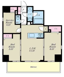 ALIVIS西葛西NORTE【6階】の間取り