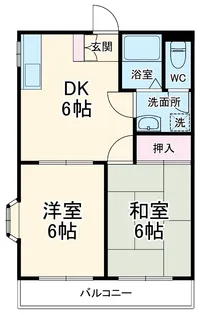 第6磯部コーポ【0301号室】の間取り