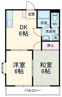 第6磯部コーポ【0501号室】の間取り
