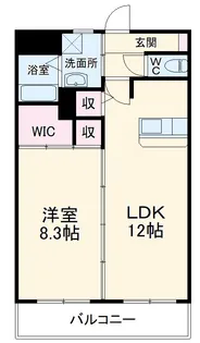 シャンブルコート【206号室】の間取り