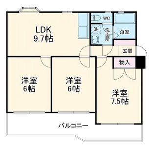 フラワーヒル豊四季【1階】の間取り
