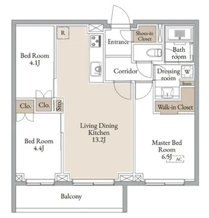 クラリティア横濱反町【2階】の間取り