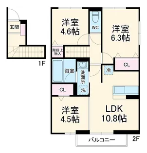 エミネンス Ⅱ【2階】の間取り