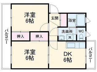 コーポラス日向【201号室】の間取り