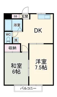 ビューハイツ榊原A【3階】の間取り
