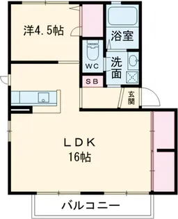 ルミエールB【2階】の間取り