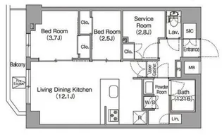 コンフォリア東葛西【3階】の間取り