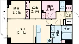 コンフォリア東葛西【8階】の間取り