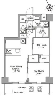コンフォリア東葛西【7階】の間取り