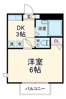 鶴川駅デザイナーズレジデンス(ヒルトップツルカワ)【2階】の間取り