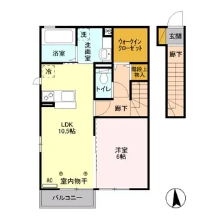 モン シュシュ カツラ【2階】の間取り