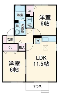 クワトロピーチタウンⅠ【1階】の間取り