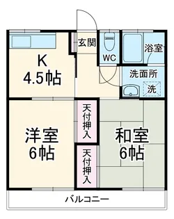 第2大谷ハイツ【2階】の間取り