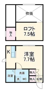 プリマG壱番館【103号室】の間取り