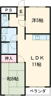 マンションエトワール【2階】の間取り