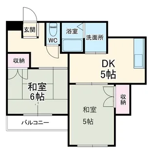 ウェルシー赤坪【3A号室】の間取り
