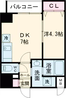 クオリタス浜田山【5階】の間取り