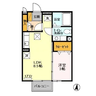 マロンハイム A【1階】の間取り