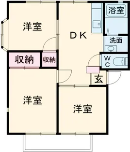トミーハイツ茂呂山B【101号室】の間取り