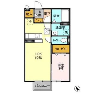 ダイヤファーストS.Ave【105号室】の間取り