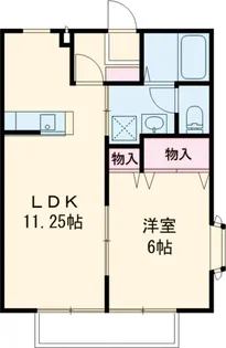 パークサイドしづか【1階】の間取り